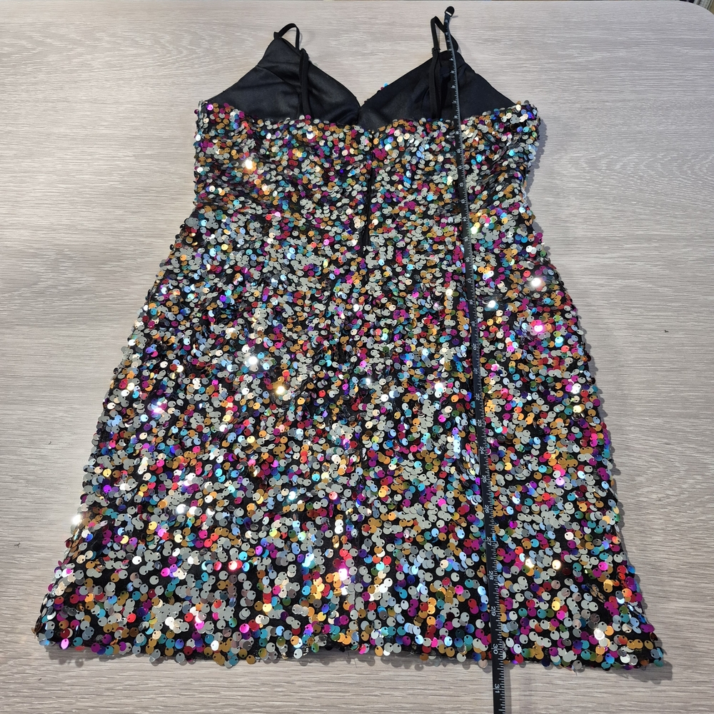 Maniju Size M Vibrant Sequin Mini Dress - Picture 14 of 14